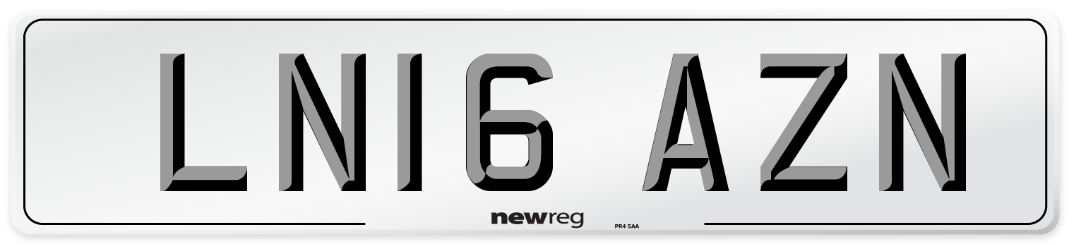 LN16 AZN Number Plate from New Reg